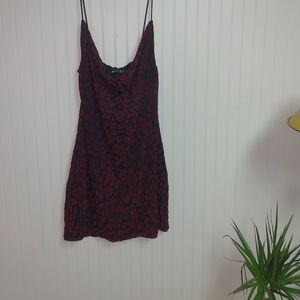 Urban Outfitters black/maroon cheetah dress NWT